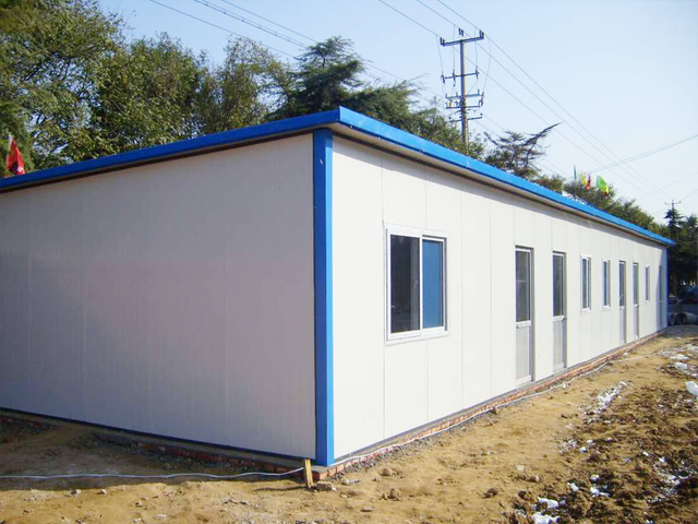 Flat Roof Rock wool Sandwich Panel Steel Metal Building Prefab House