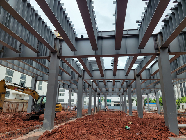 Heavy Duty Extension Construction Steel Structure Packaging Workshop