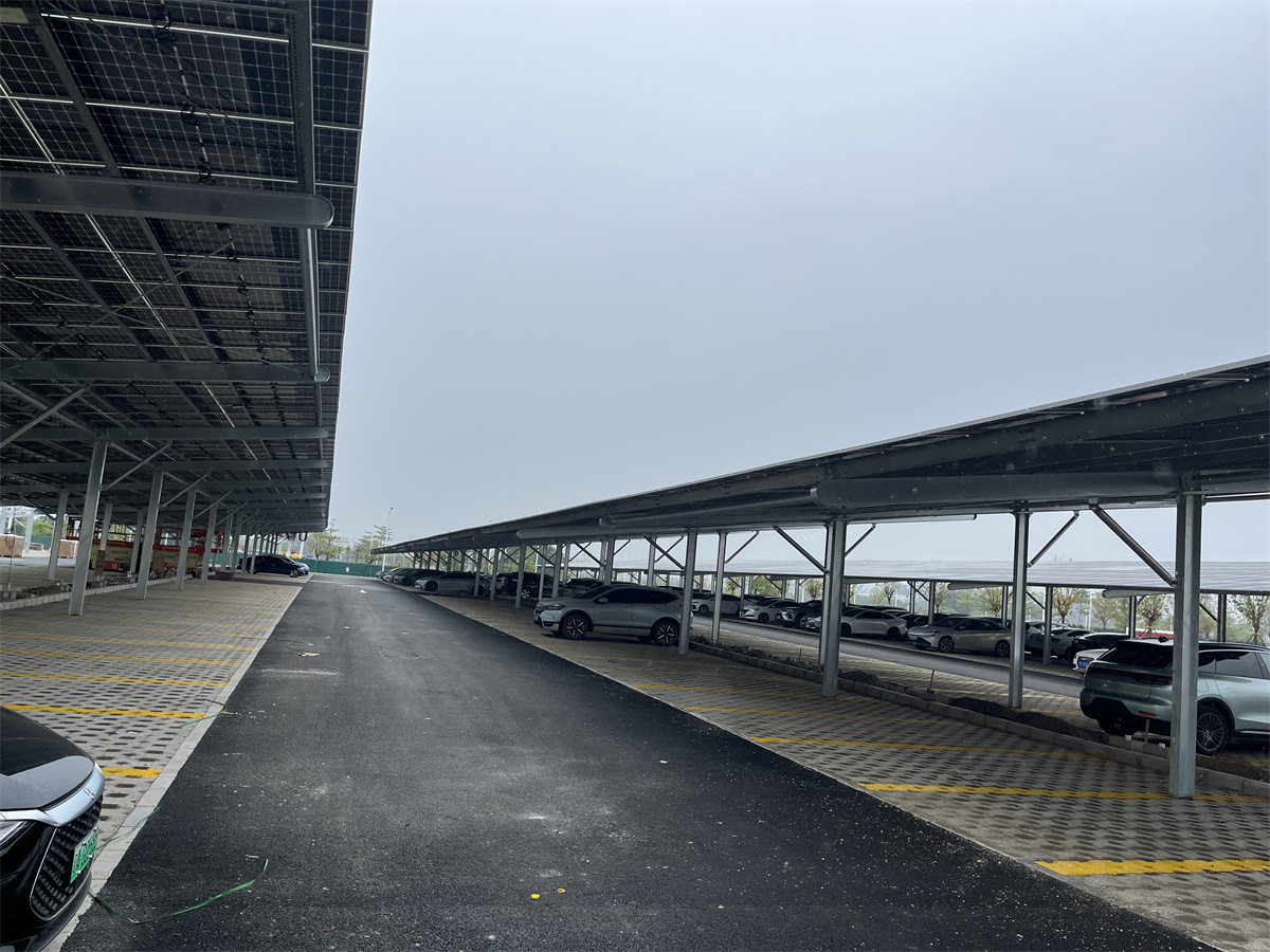 Hot-dip Galvanized Steel Structure Frame Solar Panel Roof Carport Car Garage