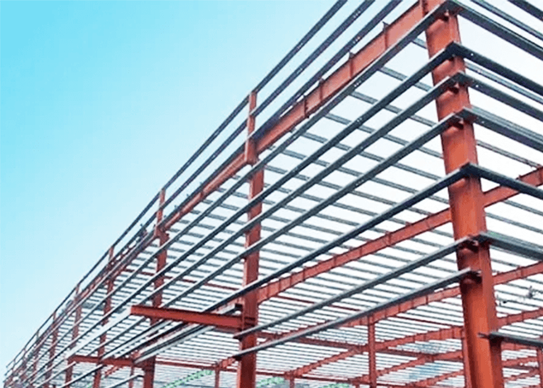 A purlin used in steel building construction