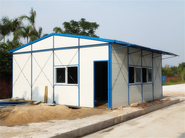 Slope Roof Light Steel Structure Frame K Type Prefab House