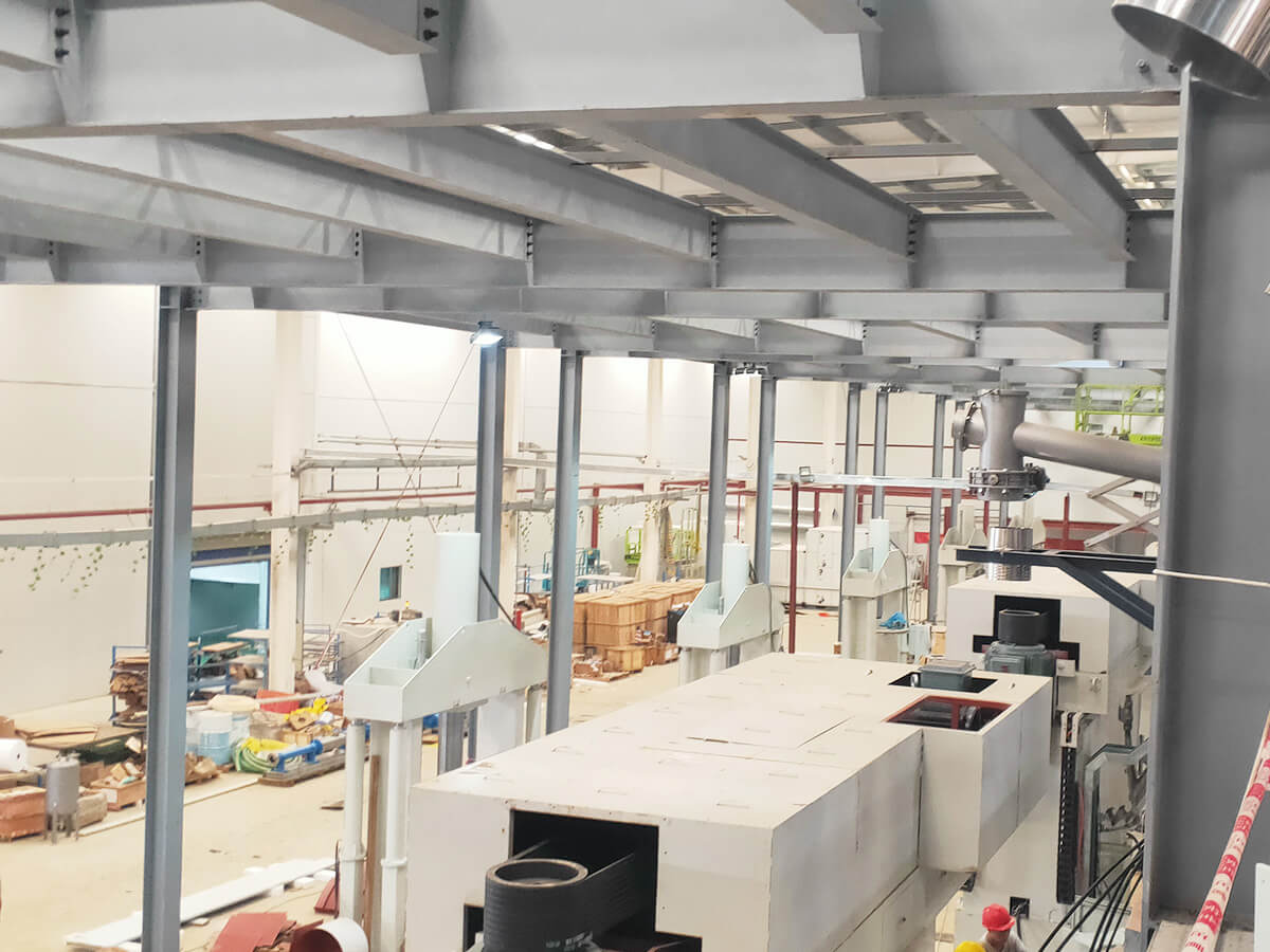 Steel Structure Platform for The Large Workshop Building