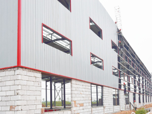 Concrete Brick Wall Steel Frame Construction Prefabricated Building