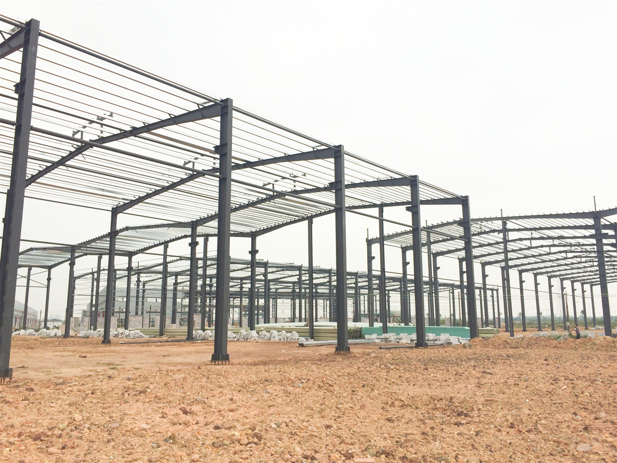 Concrete Brick Wall Steel Frame Construction Prefabricated Building