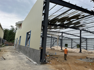 Light Steel Structures Industrial Warehouse Workshop Steel Metal Buildings Storage Sheds Construction Prefab Warehouse