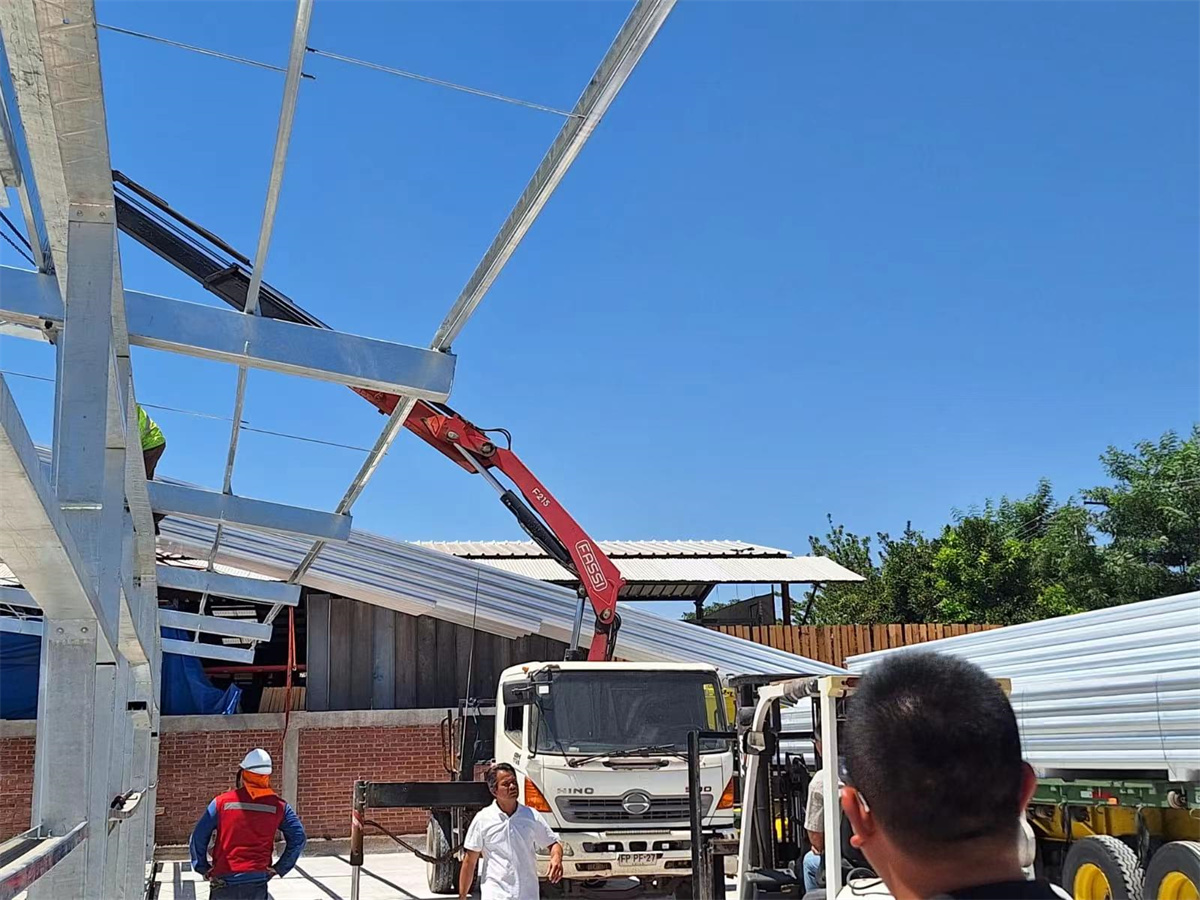 Hot-dip Galvanized Building Material Steel Construction Prefabricated Building Shed Steel Structure Warehouse in Chile