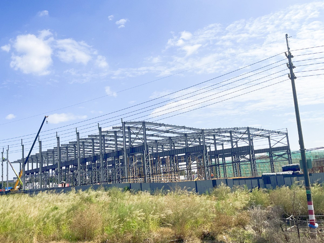 Fast Fabricated Prefab Building 2 Bay Steel Warehouse Structure 