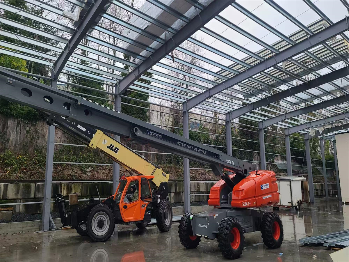 What is the purpose of the steel warehouse building?