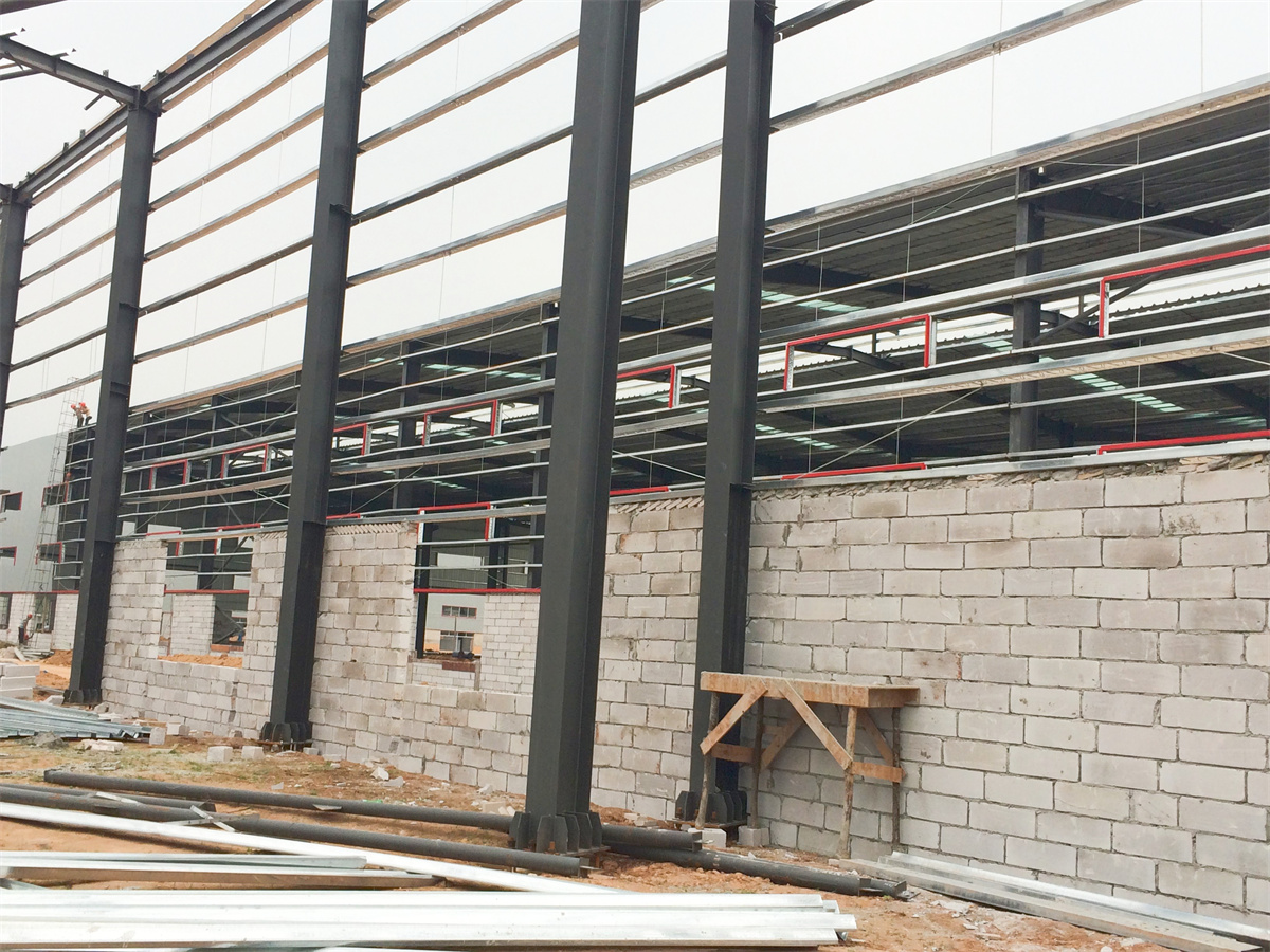 Concrete Brick Wall Steel Frame Construction Prefabricated Building