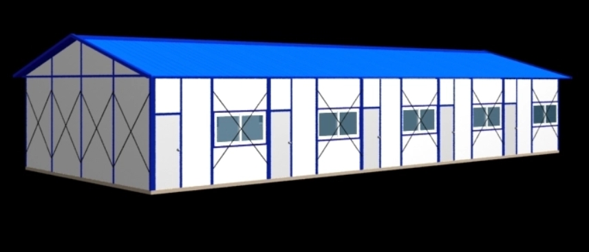 Slope roof prefab house