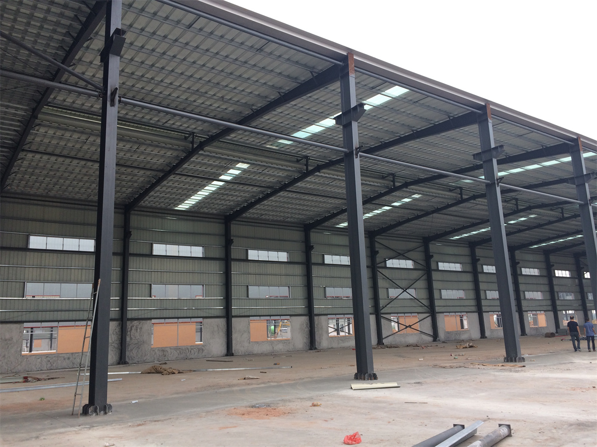 Concrete Brick Wall Steel Frame Construction Prefabricated Building
